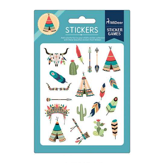 

Colorful Stickers American Indian Mideer / Stiker Anak 3D/ Stiker Karakter / Stiker Mainan Anak Perempuan / Stiker Tempel Anak Laki laki