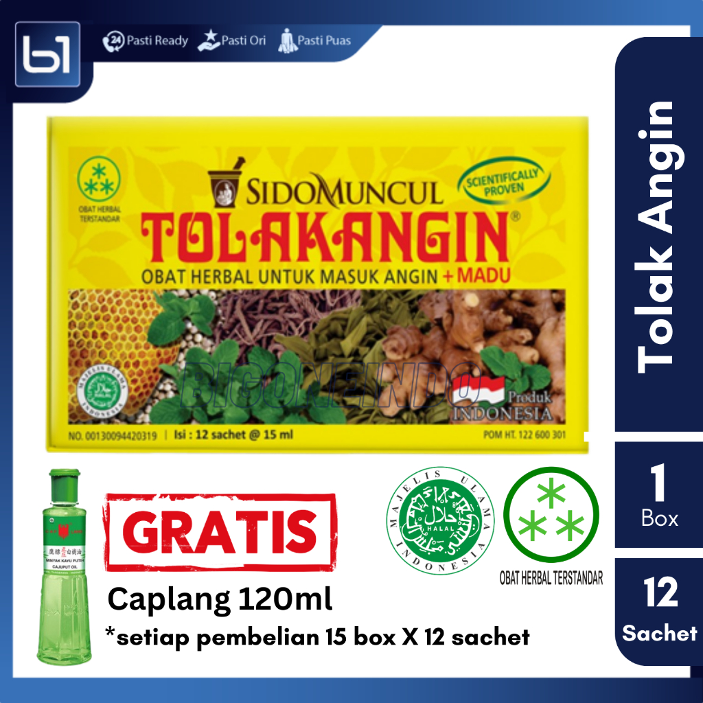 

Tolak Angin Cair Dus 12's Herbal Sido Muncul - Masuk Angin Daya Tahan Tubuh