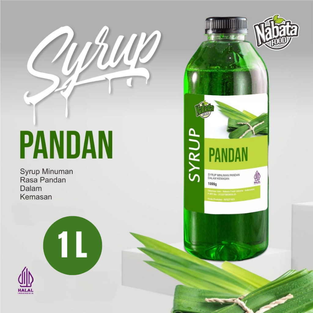 

Sirup Pandan Nabata Drink 1 Liter - Syrup Pandan 1000 ML Daun Pandan