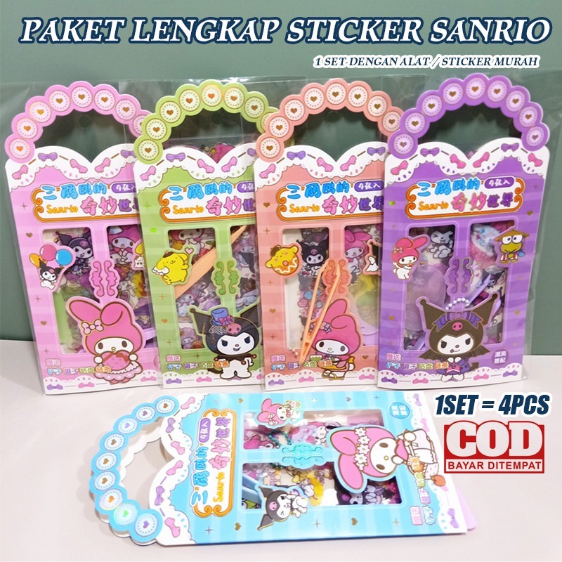 

BISA COD Stiker SANRIO Rantai Manik 1 Set dengan alat / Sticker Murah , Laris dan Lucu / SOUVENIR