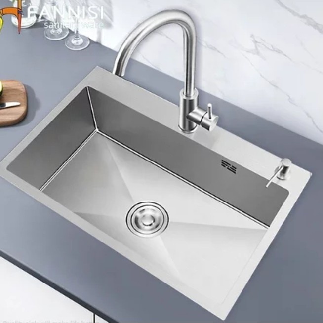 Bak Cuci Piring Kitchen Sink Wastafel Jumbo 80 X 50 X 21 Cm