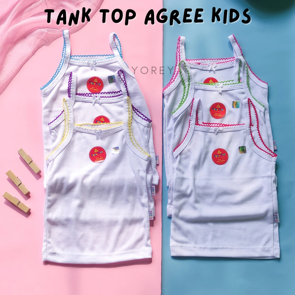 SINGLET ANAK AGREE TANK TOP AGREE KIDS SINGLET ANAK KAOS DALAM ANAK CEWEK