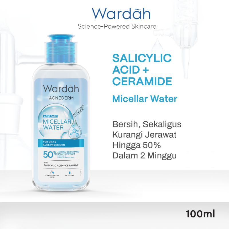Wardah Acnederm Acne Care Micellar Water 100 ml | Wardah Acnederm Micellar Water | Wardah Acne Micel