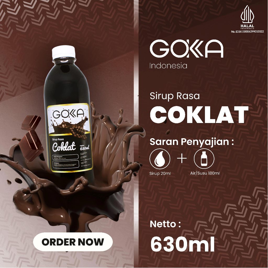 

Syrup Gokka Rasa Coklat / Minuman Sirup Gokka Rasa Coklat 630ml