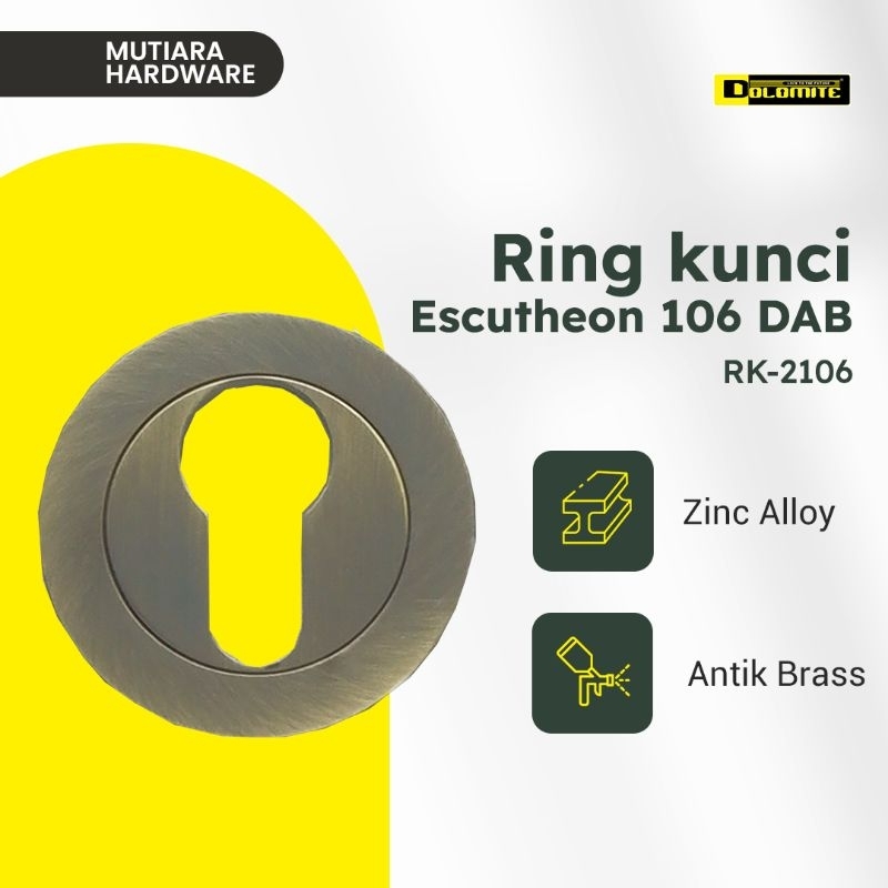 Ring kunci dolomite bulat antik