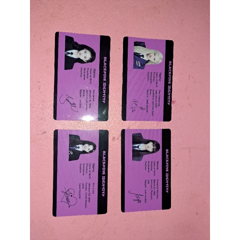 

ID CARD BLACKPINK identitas