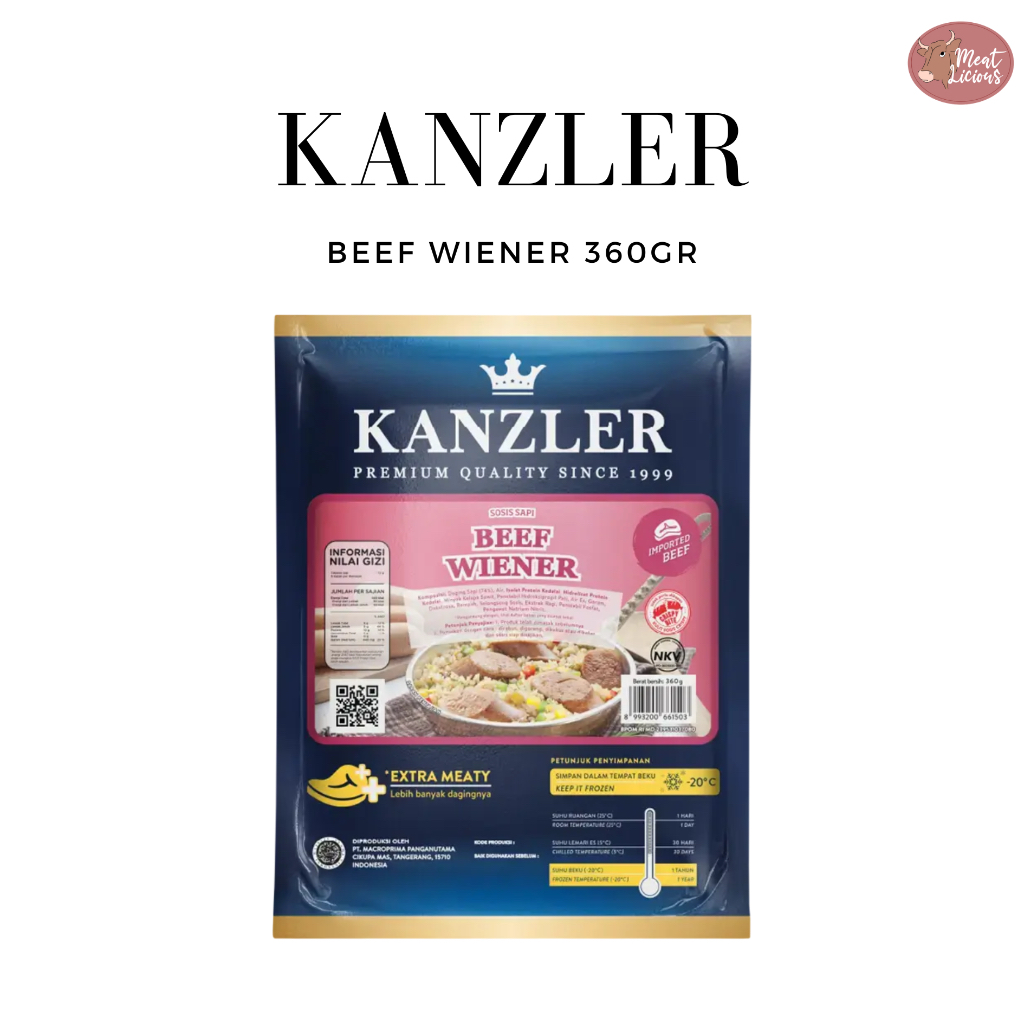 

Kanzler Sosis Beef Wiener 360gr / Sosis sapi / Sausage