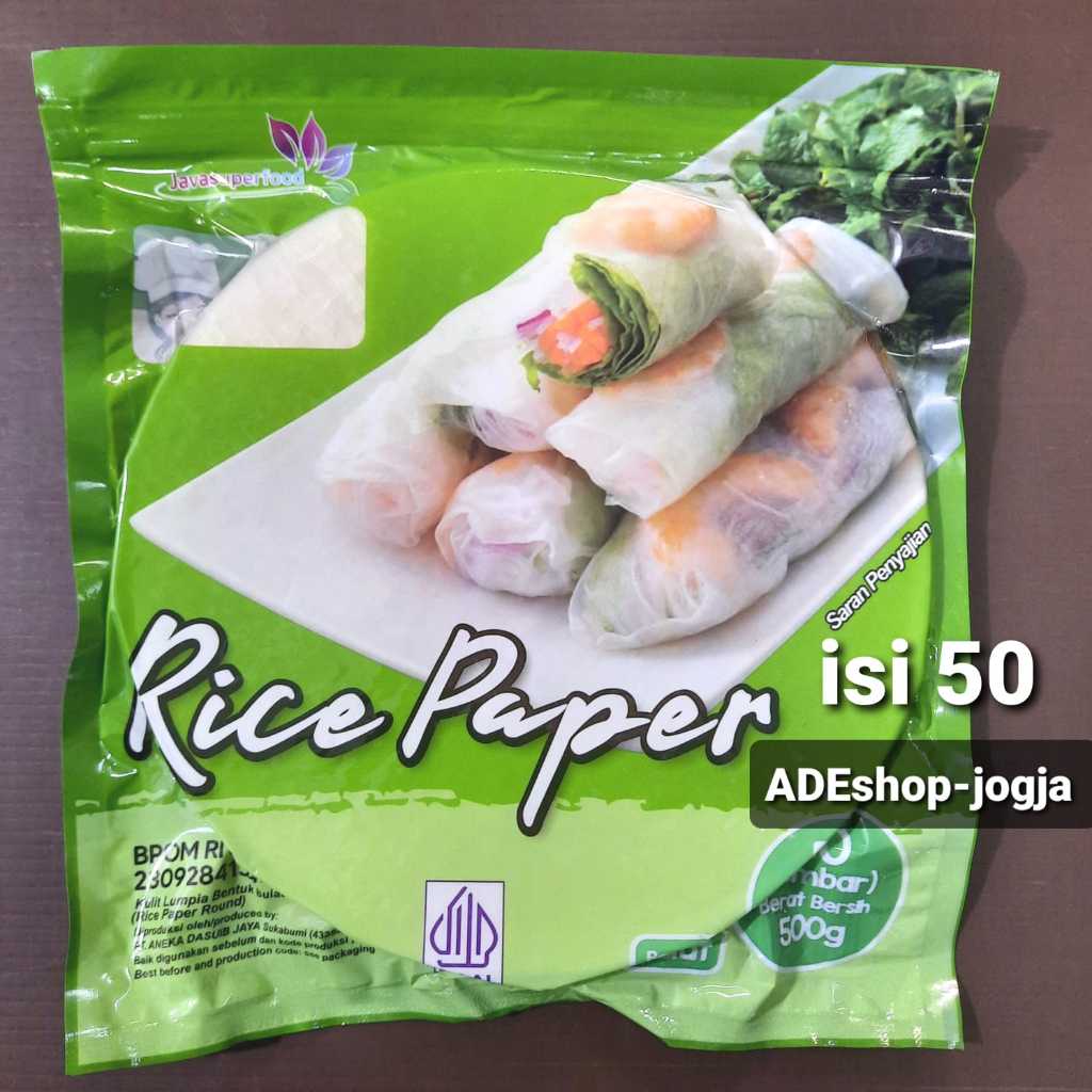 

Rice Paper Roll Java Super Food Bulat jsf 22 cm 50 lembar lumpia vietnam spring roll