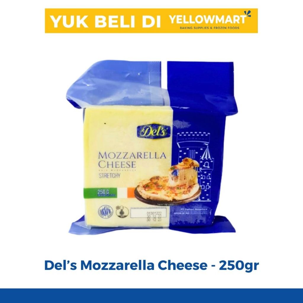 

Del's Mozarella Cheese Creamy and Stretchy Dan Mozarella Stretchy Keju Mozarella - 250gr