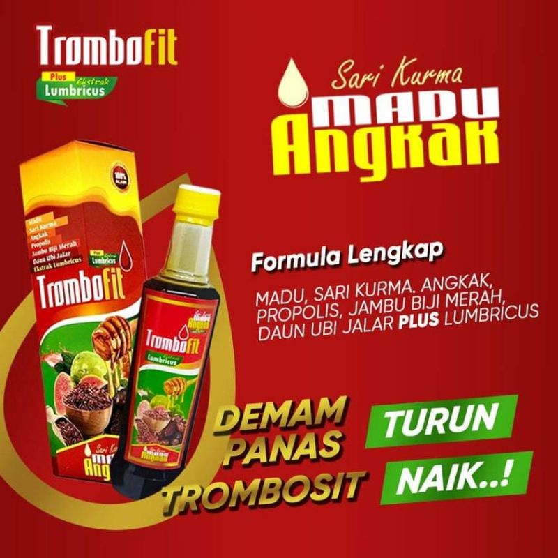 

TROMBOFIT Sari Kurma Madu Angkak Plus Ekstrak Lumbricus Jambu Biji Merah Daun Ubi Jalar isi 470 gram