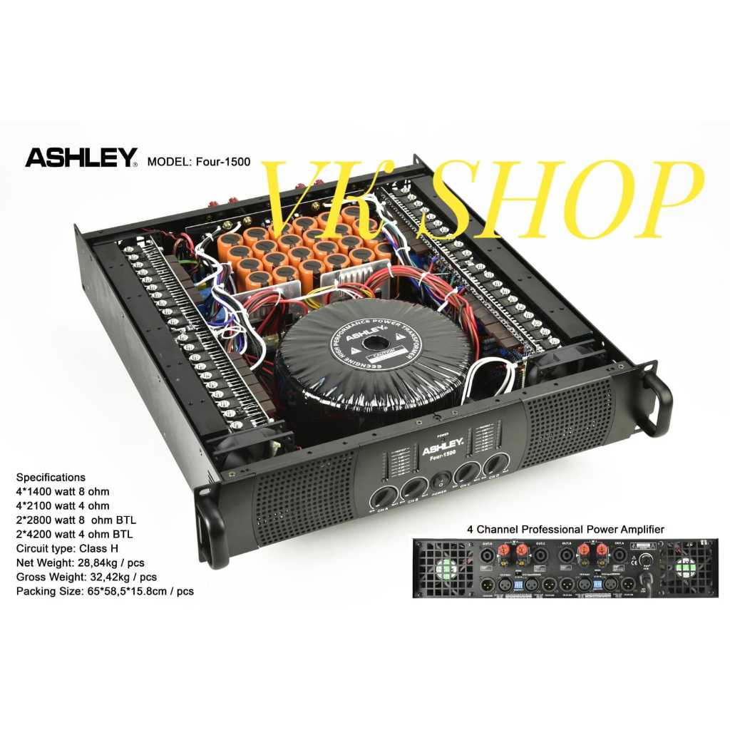 POWER AMPLIFIER ASHLEY FOUR1500 /FOUR 1500 ORIGINAL