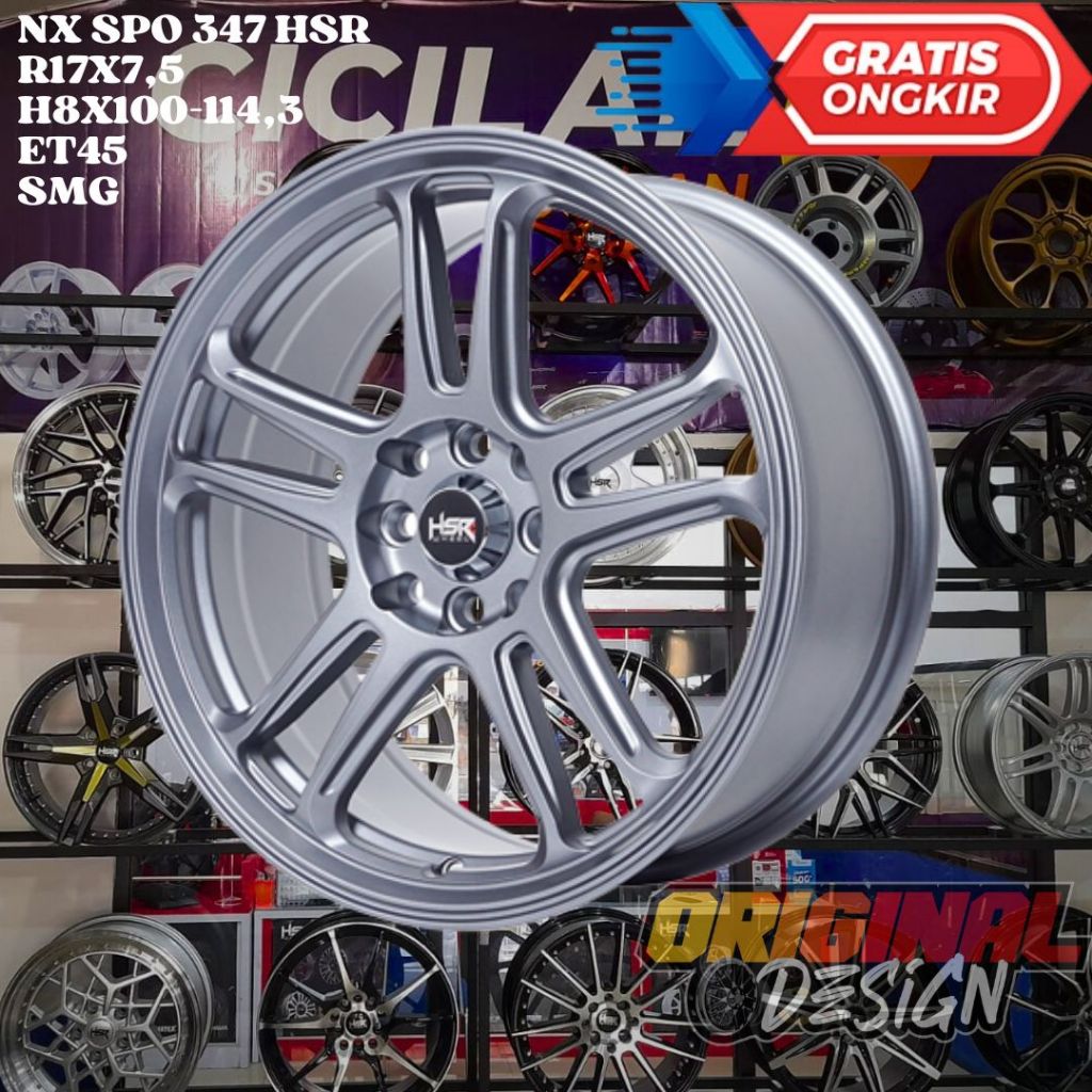 Velg Mobil Raize , Rocky , Mobilio , Freed , HSR NX SPO Ring 17 R17 Grey