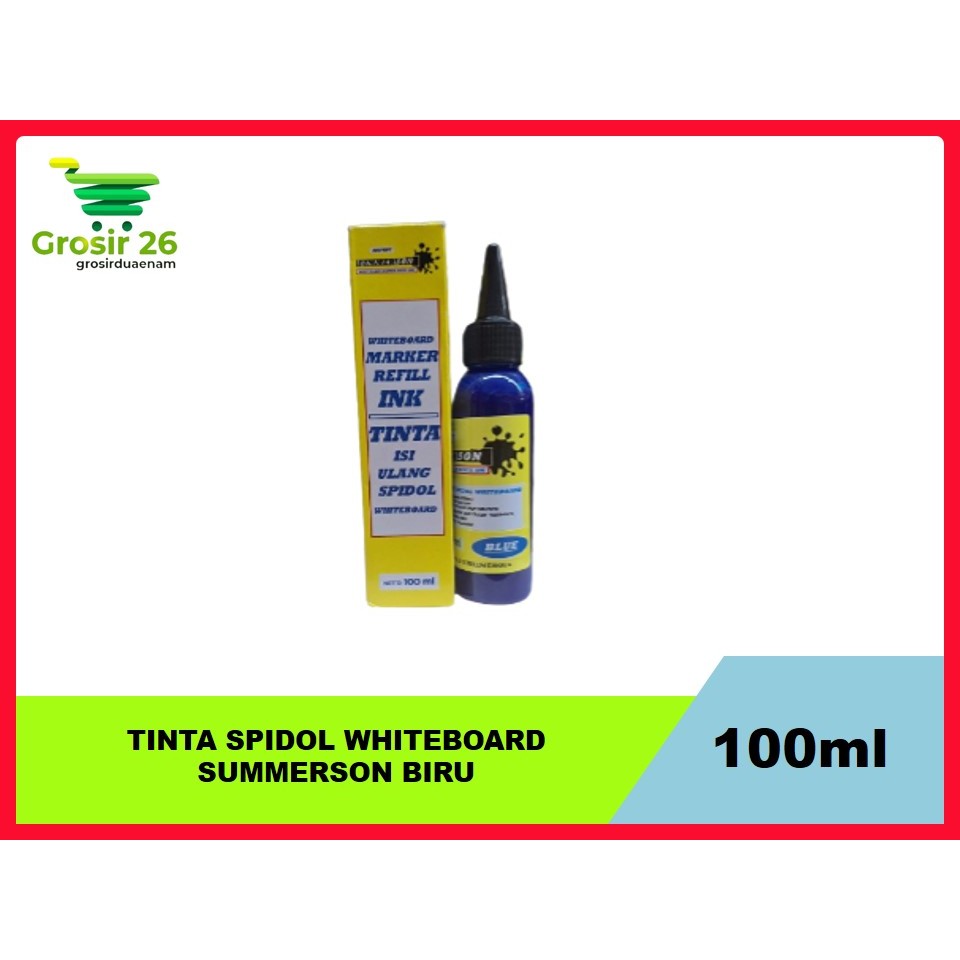 

TINTA SPIDOL WHITEBOARD SUMMERSON 100 ML WARNA BIRU