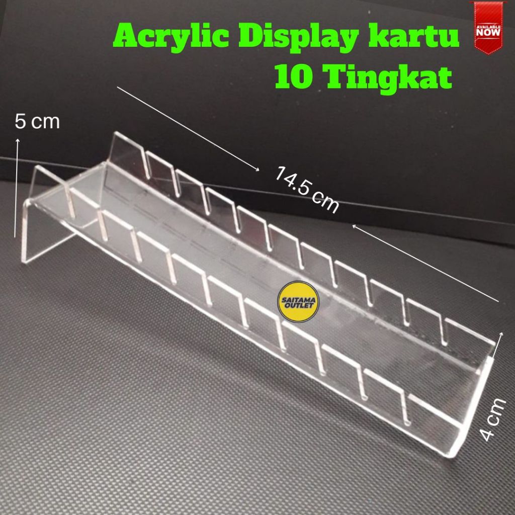 

Akrilik display kartu perdana/ Arilik dudukan pajangan kartu voucher 10 Tingkat