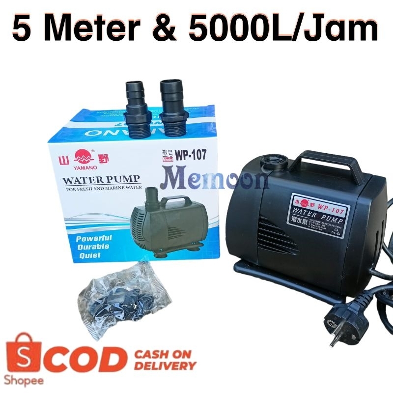 Pompa Air Celup Aquarium Kolam 5 Meter/5000Liter Yamano WP 107