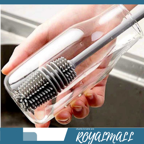 Sikat Botol Gelas Silicone Brush / Sikat Pembersih Pencuci Botol Bottle Gelas Air Minum Susu Tupperw