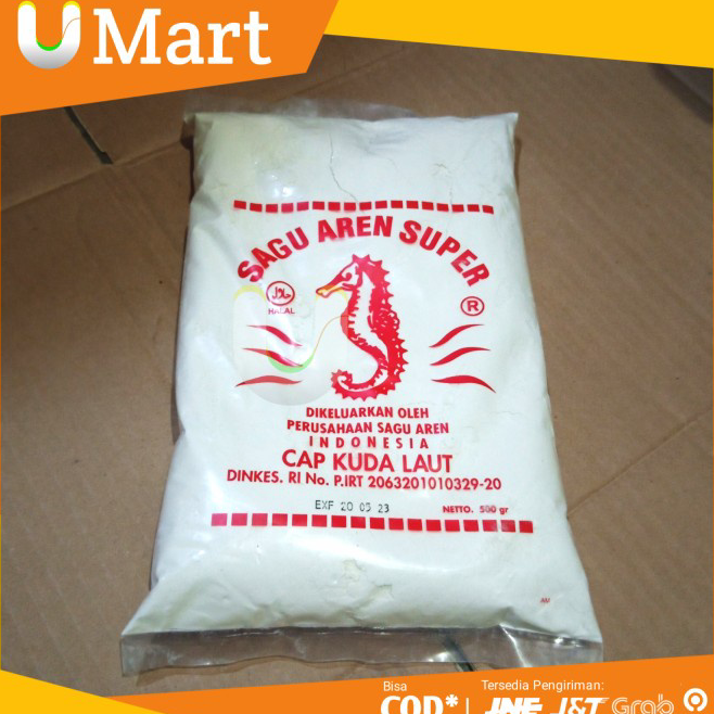 

Ready Stock U Mart - Tepung Sagu Aren Super Cap Kuda Laut 500gr Campuran Bakso Serba Murah