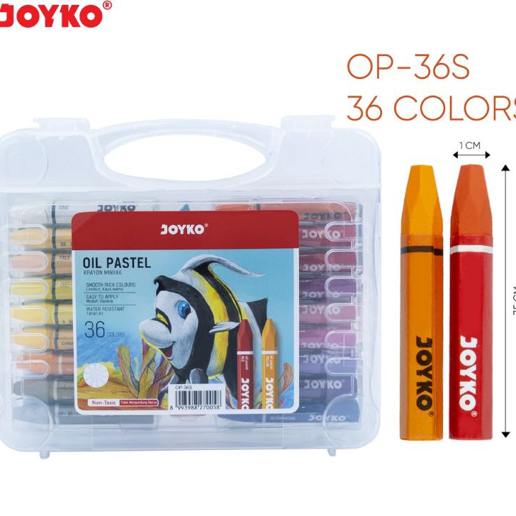 

Paling Popular Crayon Joyko/Oil Pastel Joyko 36 warna ( 1 set )
