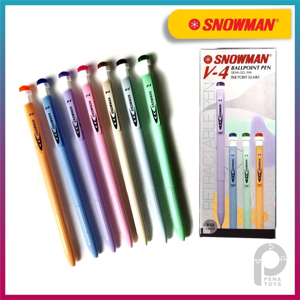 

BOLPEN / PULPEN SNOWMAN V4 / V-4 0.6MM HITAM
