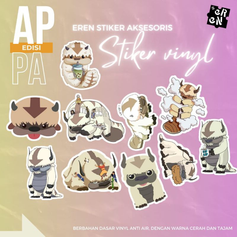 

STIKER VINIL SUSU ANIMASI VERSI APPA ISI 100 PCS ANTI AIR TERBARU