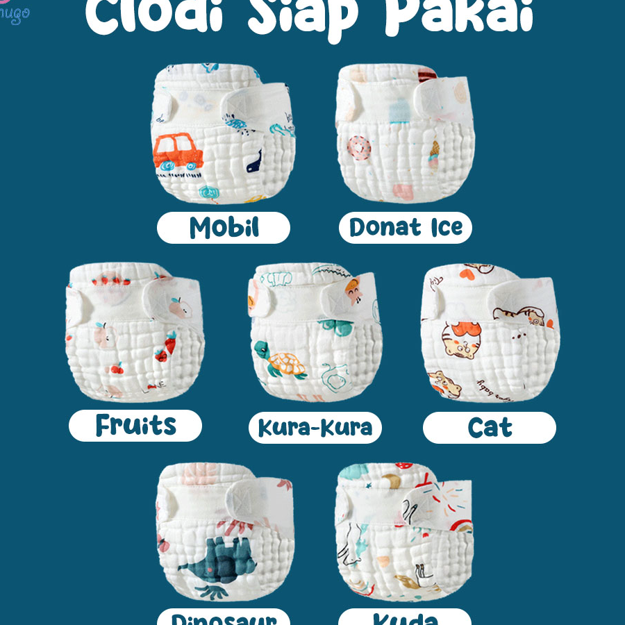 Big Sale Clodi Bayi Siap Pakai Adem dan Lembut Tanpa Insert  / Cloth Diaper / Celana Dalam Anak / Po