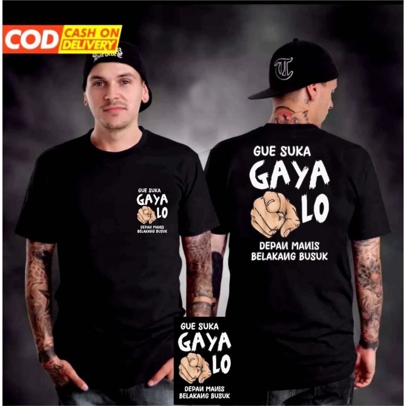 Kaos viral Gue suka gaya Lo db/kaos cod unisex