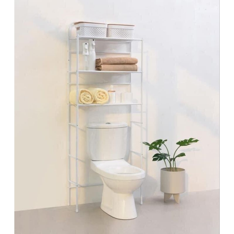 Rak toilet 3 susun informa/informa rak besi toilet serbaguna 3 tingkat putih