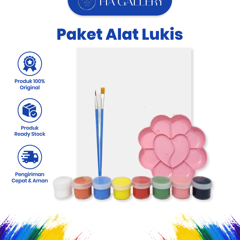 

Pasti Murah Paket Alat Lukis Anak Lengkap 1 Set 20x30 cm Peralatan Melukis Kuas Cat Air Minyak Warna Watercolor Palet Kuas Painting Brush Kanvas Canvas 20 x 20 cm Paint Art Acrylic Akrilik Murah