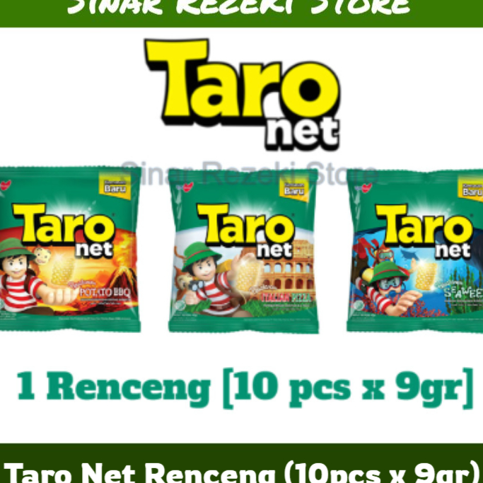 Ready Stock Snack Taro Renceng 9gr x 10pcs / Taro Net Renceng / Ciki Taro Dijual