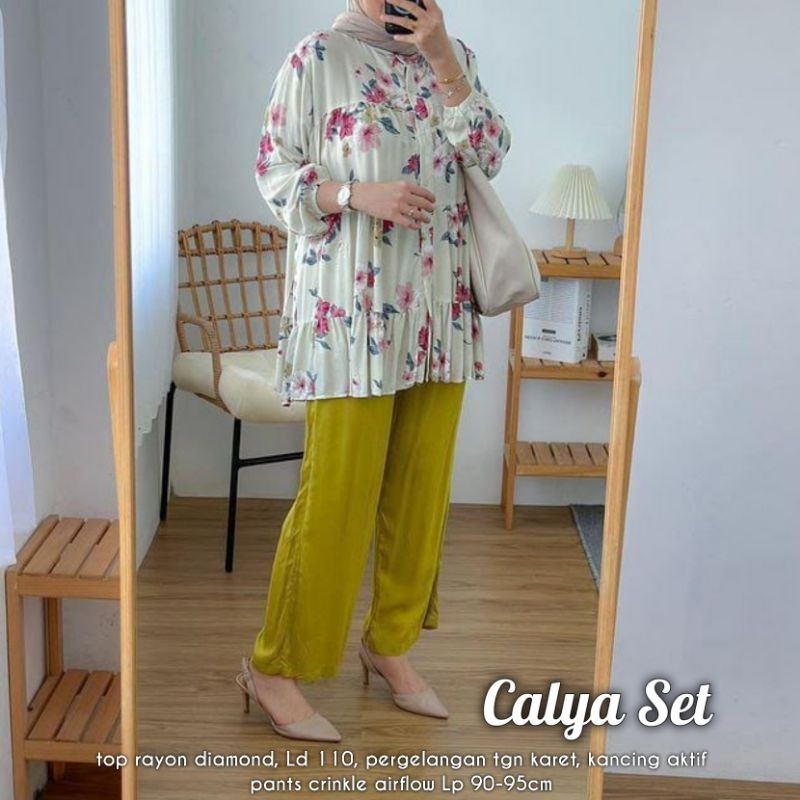 CALYA SET TUNIK.TUNIK SET KULOT TERBARU BY JASMINE