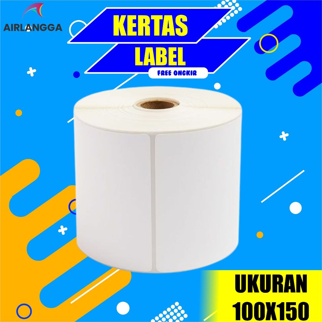 

Kertas Label Barcode Resi 100 x 150 mm isi 500 Pcs Sticker Direct Thermal