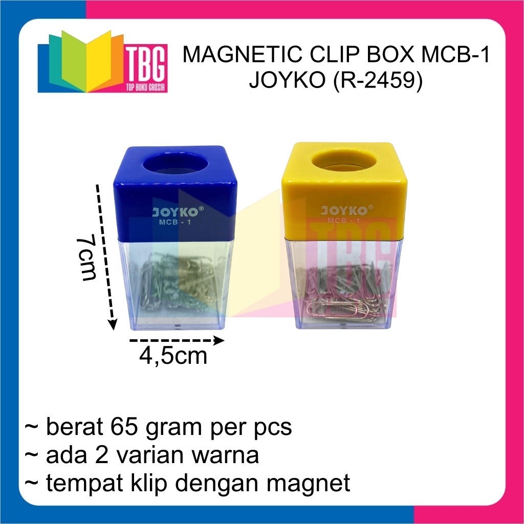 

1 PCS MAGNETIC CLIP BOX MCB-1 JOYKO WADAH TEMPAT PAPER CLIP (R-2459)