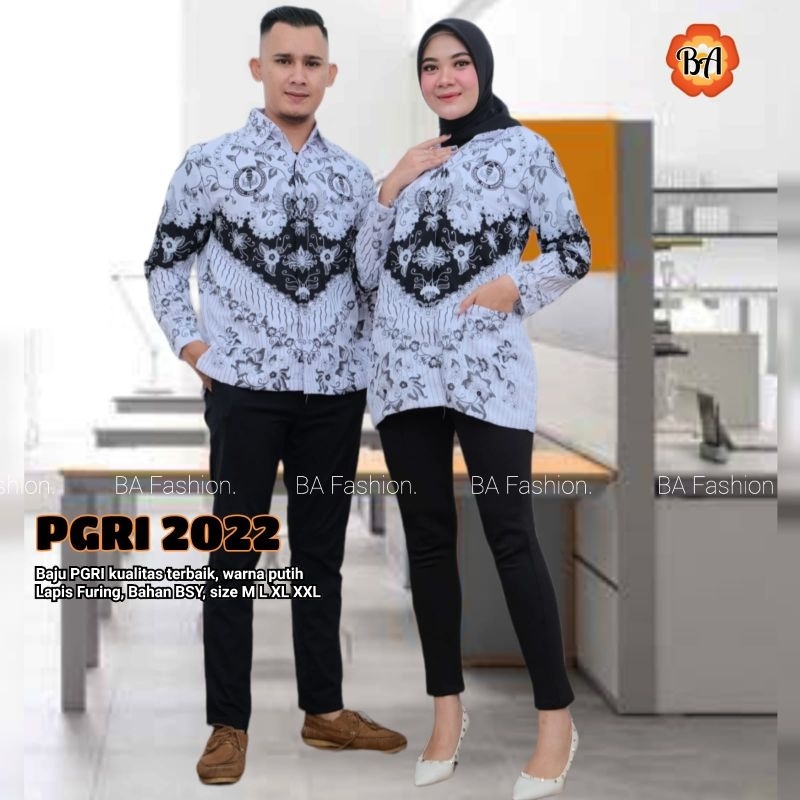 TERLARIS  BAJU SERAGAM PGRI TERBARU standart pemerintah / SERAGAM PGRI PRIA / SERAGAM PGRI WANITA/ K