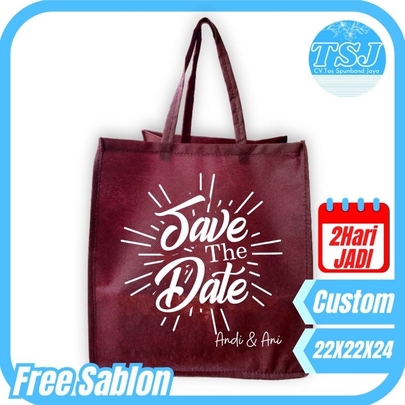 

Tas Hajatan Muat Kotak Nasi Bebas Custom Desain Free Sablon | KSP 22x22x24/50