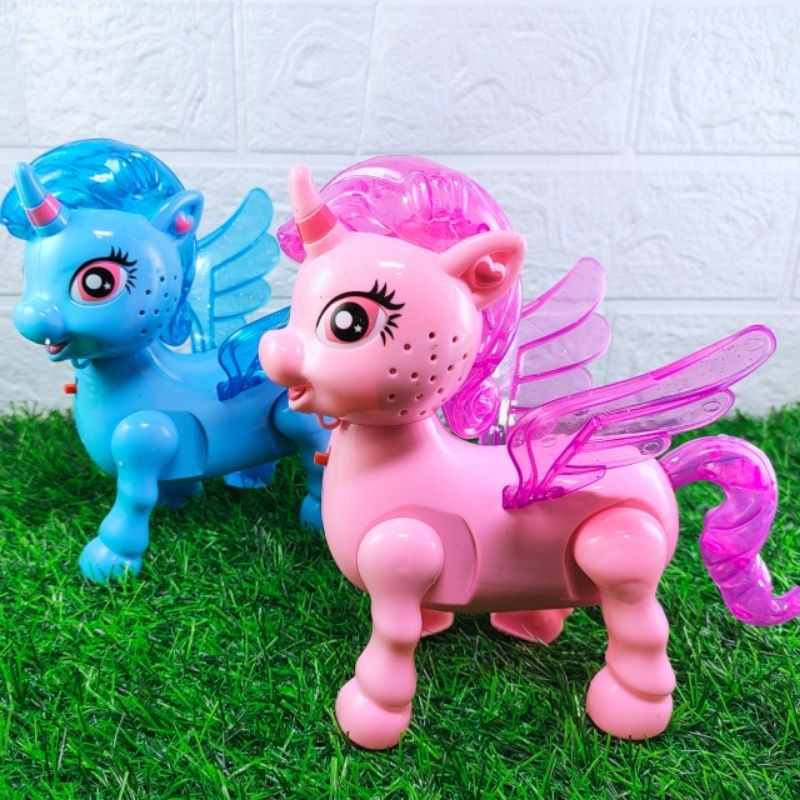 MAINAN ANAK KUDA PONI BERJALAN BISA NYALA LAMPU DAN MUSIC  / MAINAN ANAK LITTLE PONI