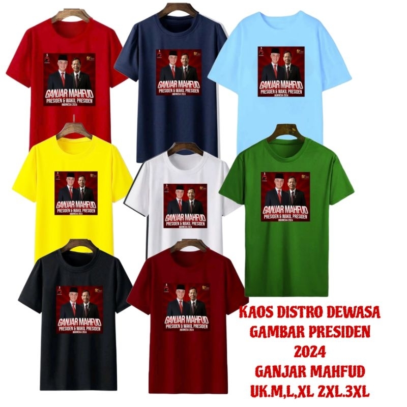 KAOS GANJAR PRANOWO MAHFUD PRESIDEN 2024/KAOS CAPRES 2024 GANJAR