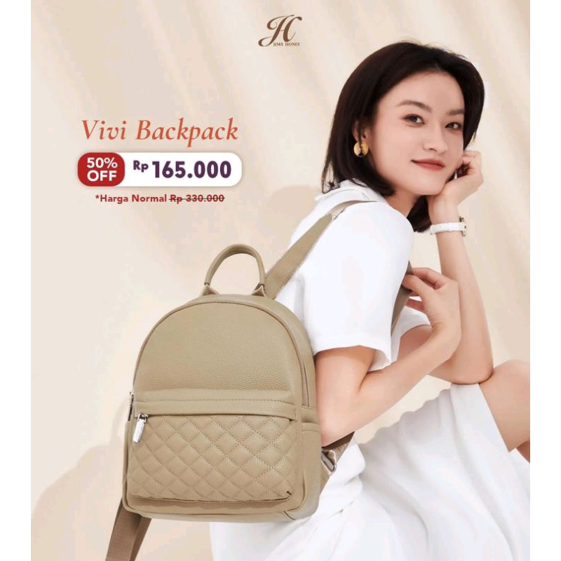 JIMS HONEY VIVI BACKPACK WANITA TAS RANSEL PUNGGUNG TOP HANDLE JIMS HONEY