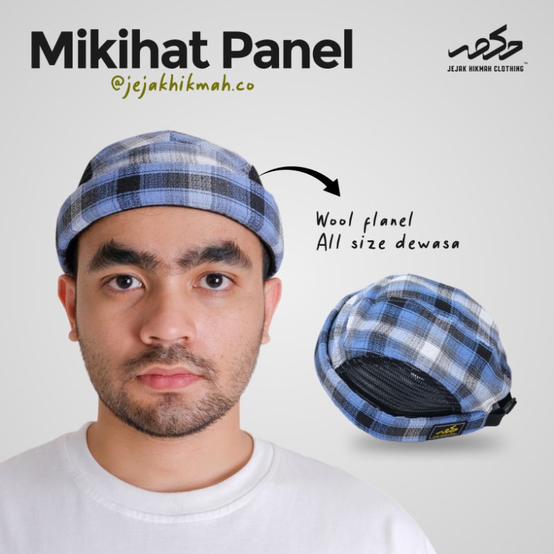 TOPI PECI MIKI HAT PREMIUM JEJAK HIKMAH / Mikihat Panel jaring wool