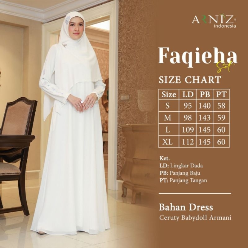 faqieha set by arniz (dres+khimar) by arniz Hitam dan Putih