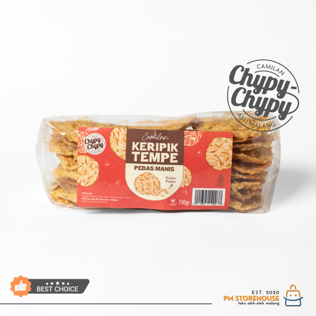 

Keripik Tempe Malang Rasa Pedas Manis Chypy - Kemasan Kecil