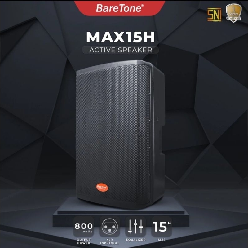 SPEAKER AKTIF BARETONE MAX15H MAX 15H 800 WATT ORIGINAL