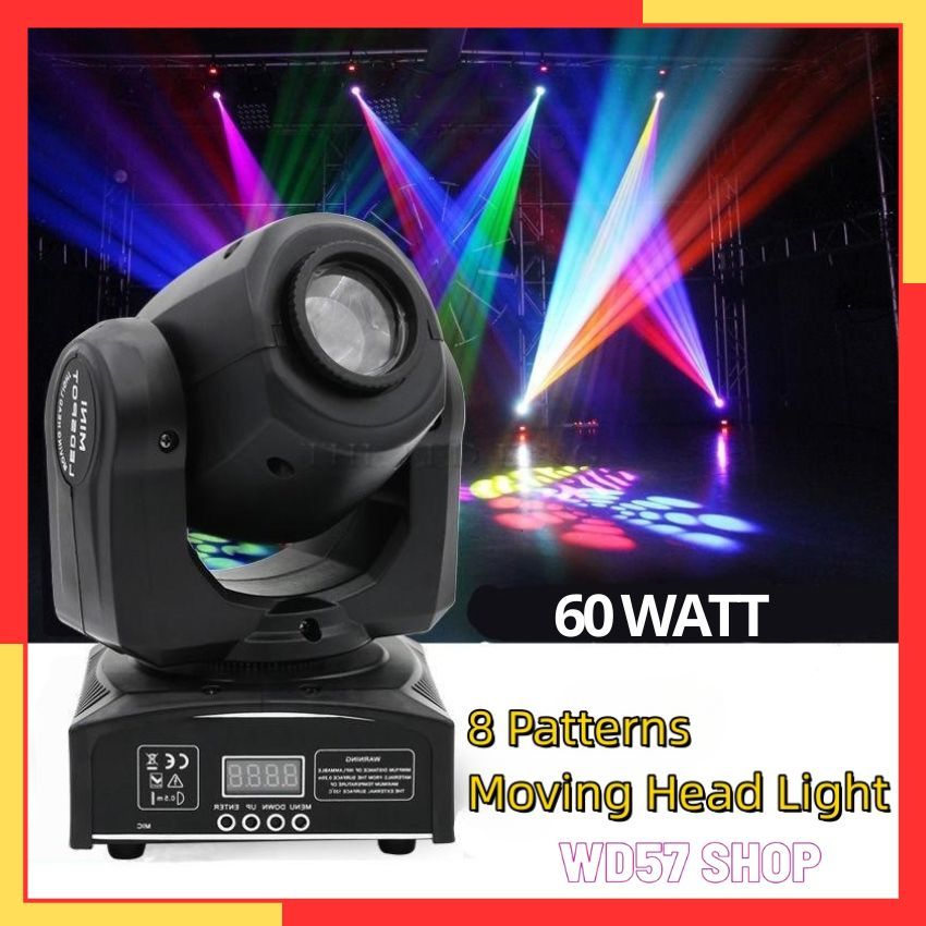 Lampu Sorot Panggung Disco Tembak LED Gantung Light Moving Head Putar RGBW DMX Gobo Cahaya Lighting