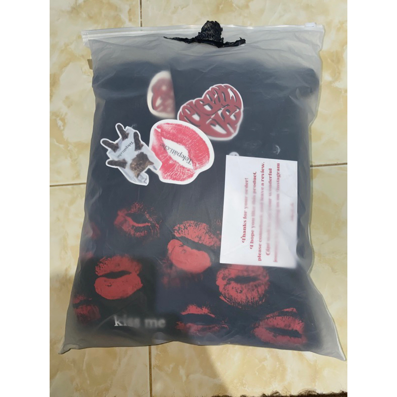 Hoodie Telepati Kiss Me Black Original
