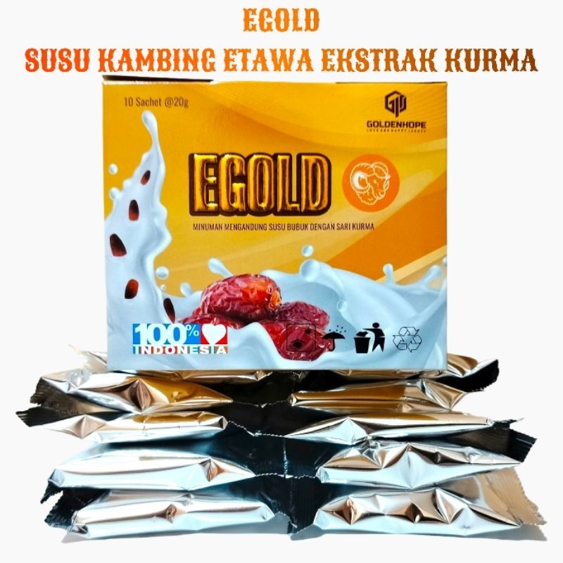 

EGOLD SUSU ETAWA 1 BOX ISI 10 SACHET ORIGINAL GOLDEN HOPE