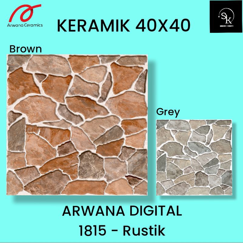 Keramik lantai 40x40 Arwana Digital 1815 - Rustik