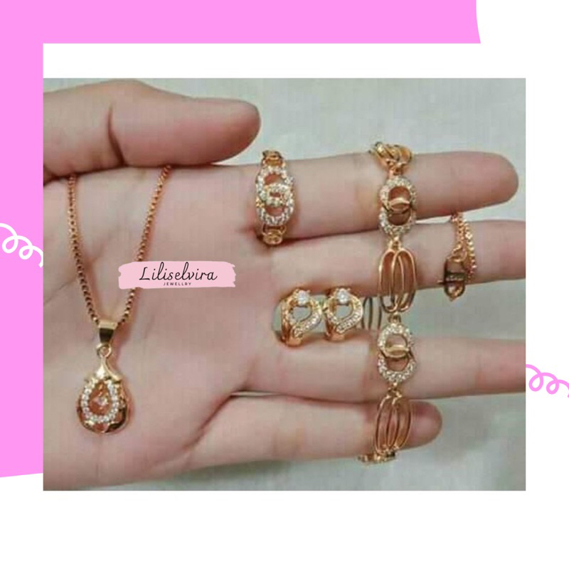 set dewasa mata 8 lapis emas 18 k 9070