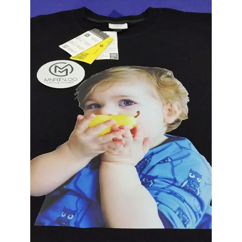 Original Kaos ADLV Acme de La vie Baby Face Short Sleeve Tshirt Original - (Black Eating pear)