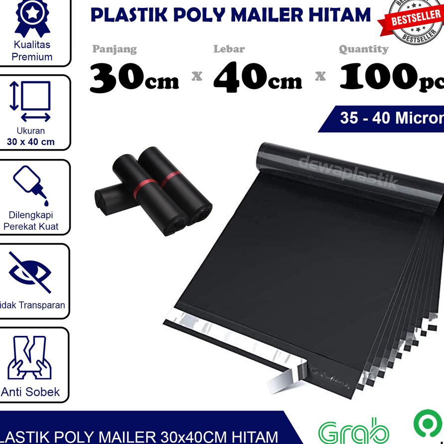 

LBPH3279 DISKON!!!!!!! Plastik Packaging Poly Mailer Hitam Glossy 30x40 cm Isi 100pcs Amplop Kemasan Polymailer LDPE 35-40 Micron 30 x 40 cm Plastik Packing Isi 100 Pcs Kantong Plastik Olshop 40 Micron 30 x 40cm