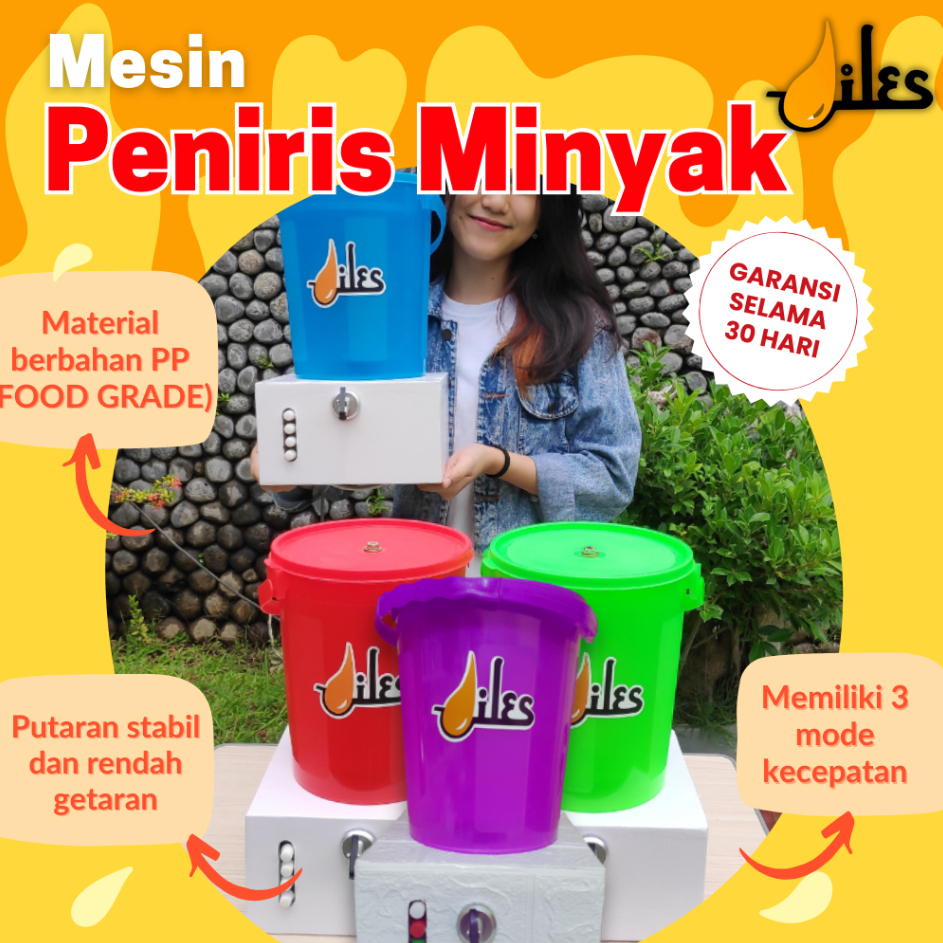 ★★ 0oS Alat Penyaring Minyak Keripik Kerupuk Abon Bawang Goreng / Spinner Peniris Minyak ⁑ ☋
