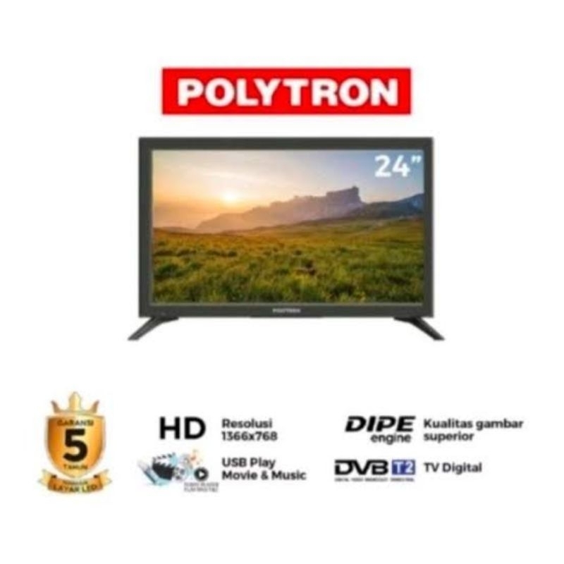 Led Tv Polytron PLD 24V1853 digital Tv